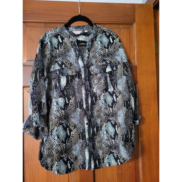 Women's Large Coral Bay Button Down Top - Picture 1 of 4
